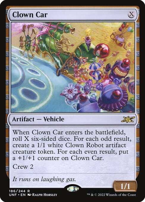 Clown Car, art by Ralph Horsley