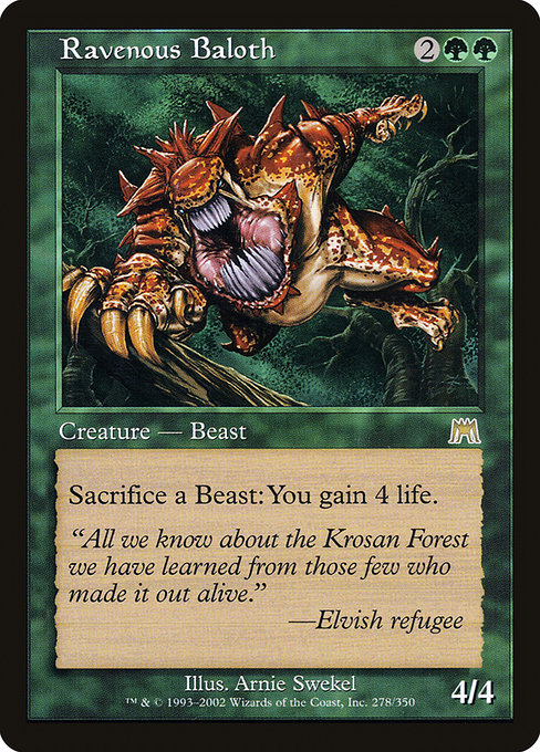 Ravenous Baloth, art by Arnie Swekel