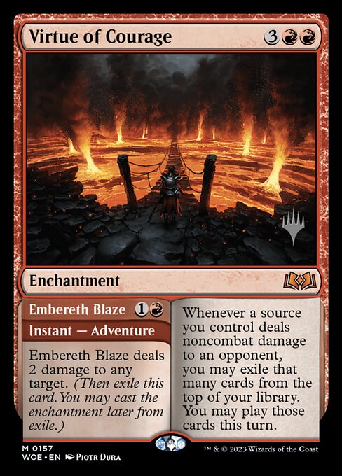 Virtue of Courage // Embereth Blaze, art by Piotr Dura