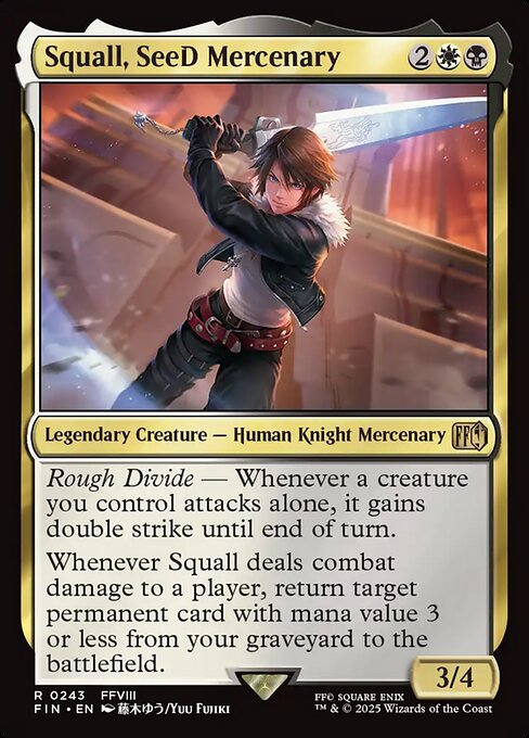 Squall, SeeD Mercenary, art by Yuu Fujiki