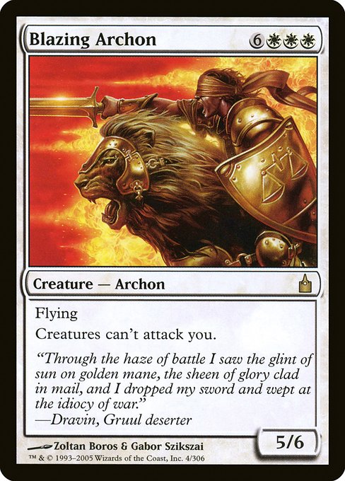 Blazing Archon, art by Zoltan Boros & Gabor Szikszai