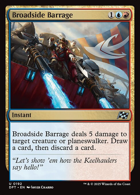 Broadside Barrage, art by Javier Charro