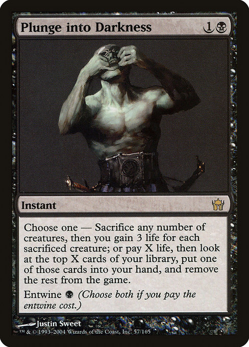 Plunge into Darkness, art by Justin Sweet