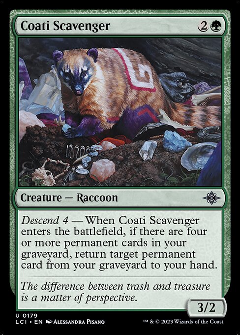 Coati Scavenger, art by Alessandra Pisano