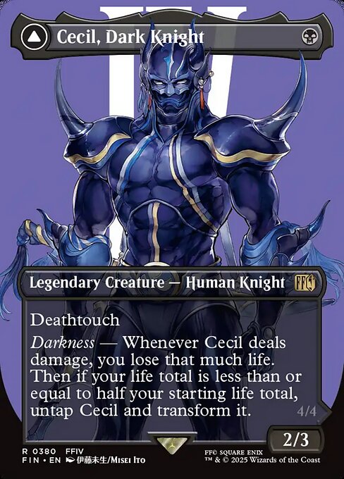 Cecil, Dark Knight // Cecil, Redeemed Paladin, art by Misei Ito