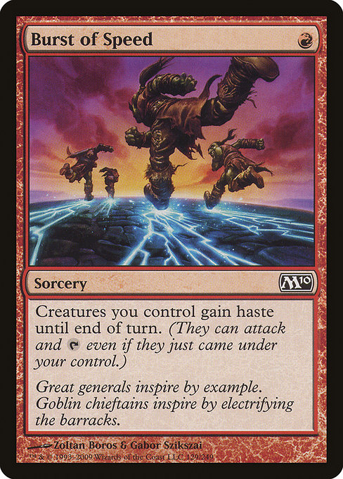 Burst of Speed, art by Zoltan Boros & Gabor Szikszai