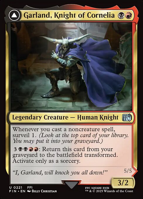 Garland, Knight of Cornelia // Chaos, the Endless, art by Billy Christian