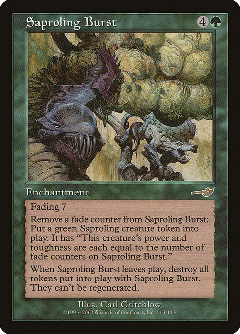 Saproling Burst, art by Carl Critchlow
