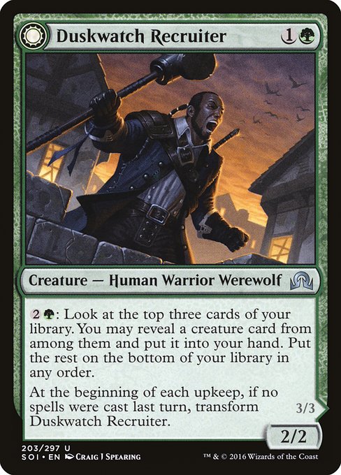Duskwatch Recruiter // Krallenhorde Howler, art by Craig J Spearing