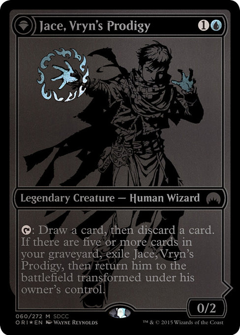 Jace, Vryn's Prodigy // Jace, Telepath Unbound, art by Wayne Reynolds