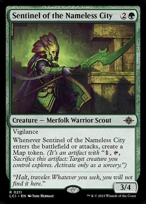 Sentinel of the Nameless City, art by Josu Hernaiz