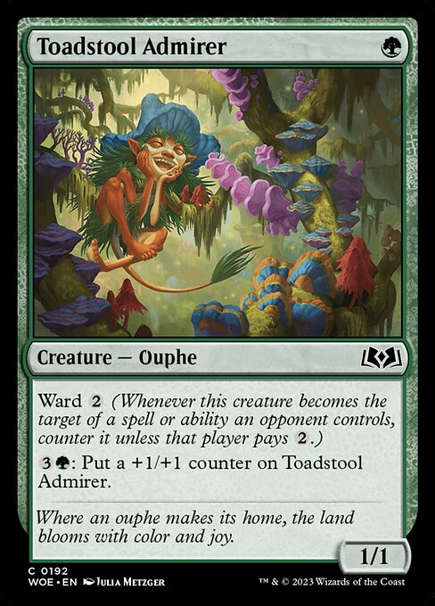 Toadstool Admirer, art by Julia Metzger