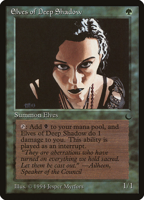 Elves of Deep Shadow, art by Jesper Myrfors