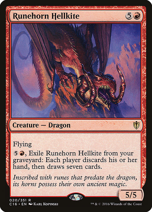 Runehorn Hellkite, art by Karl Kopinski