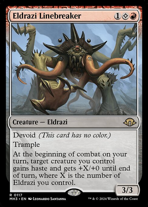 Eldrazi Linebreaker, art by Leonardo Santanna