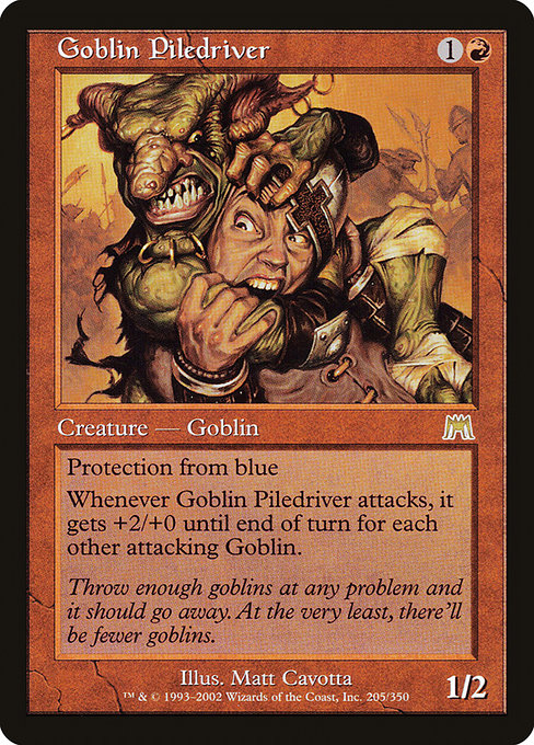 Goblin Piledriver, art by Matt Cavotta