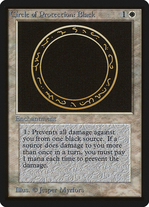 Circle of Protection: Black, art by Jesper Myrfors