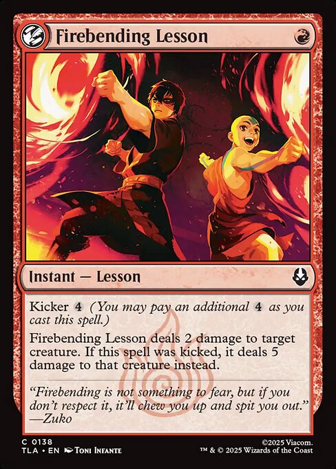 Firebending Lesson, art by Toni Infante