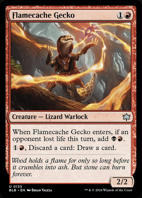 Flamecache Gecko, art by Brian Valeza