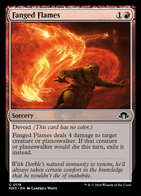 Fanged Flames, art by Campbell White